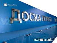 буквы названия, зеркальный акрил